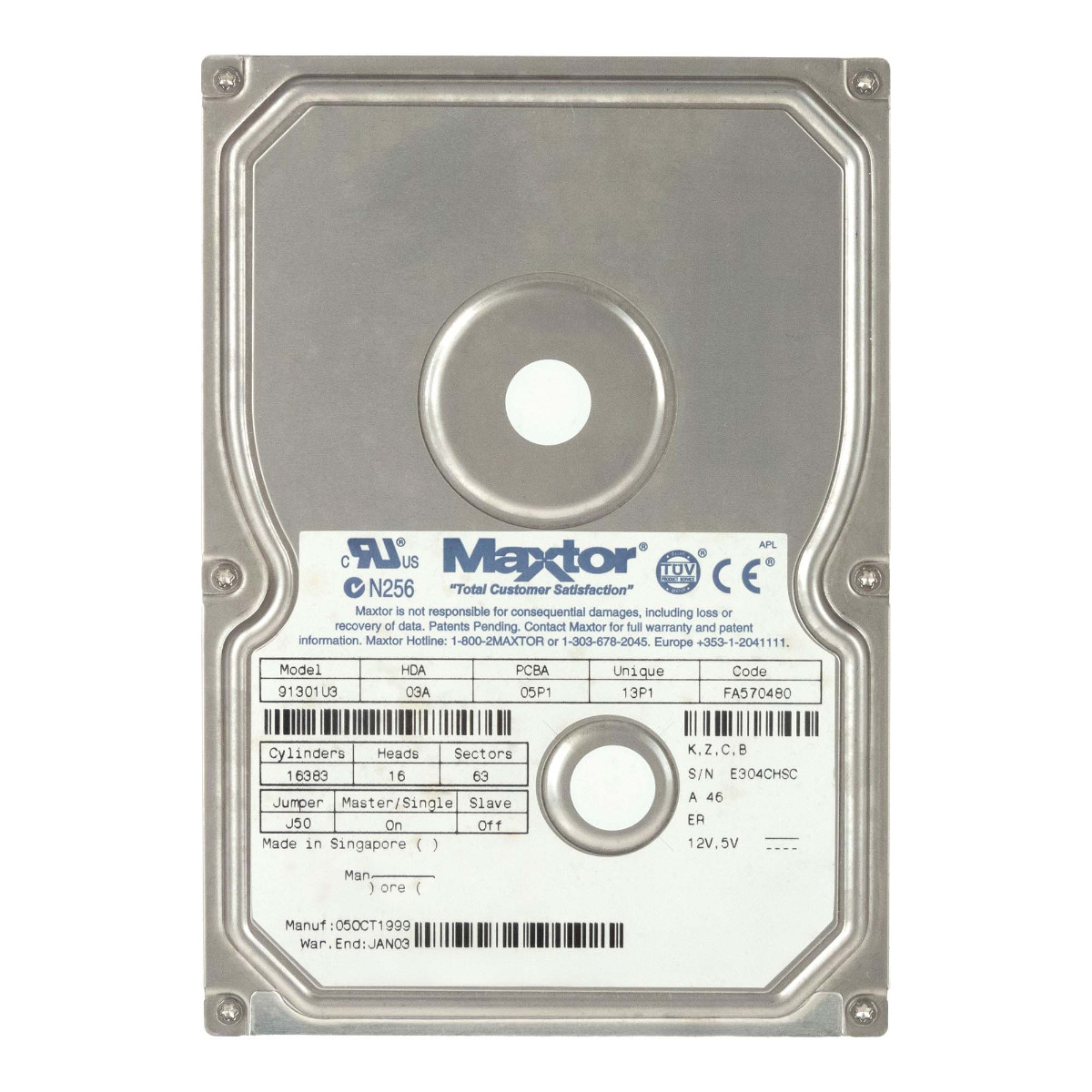 MAXTOR DiamondMax VL 17 13 Go 5,4K ATA 3,5'' 91301U3