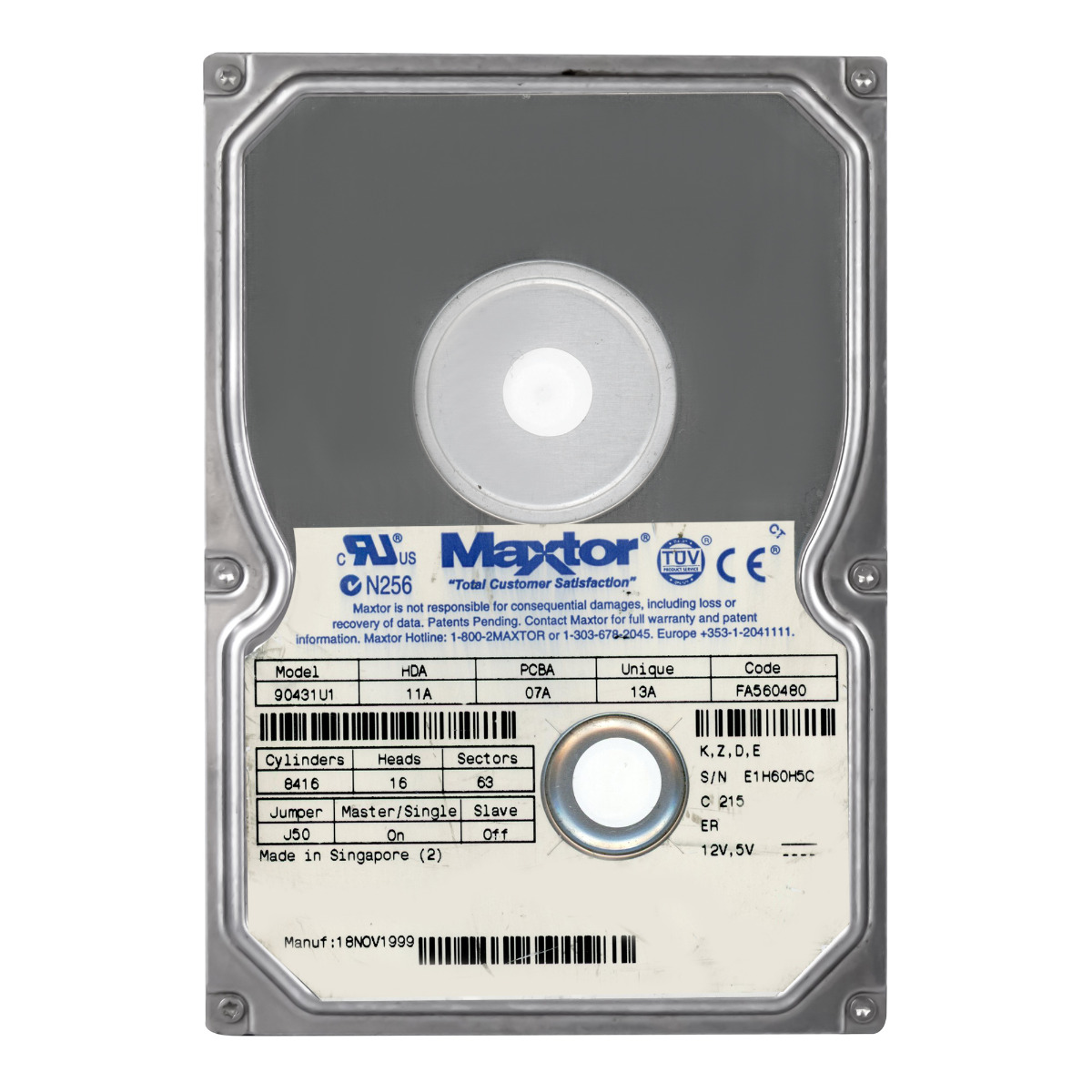 MAXTOR DiamondMax VL 17 4,3 Go 5,4K ATA 3,5'' 90431U1
