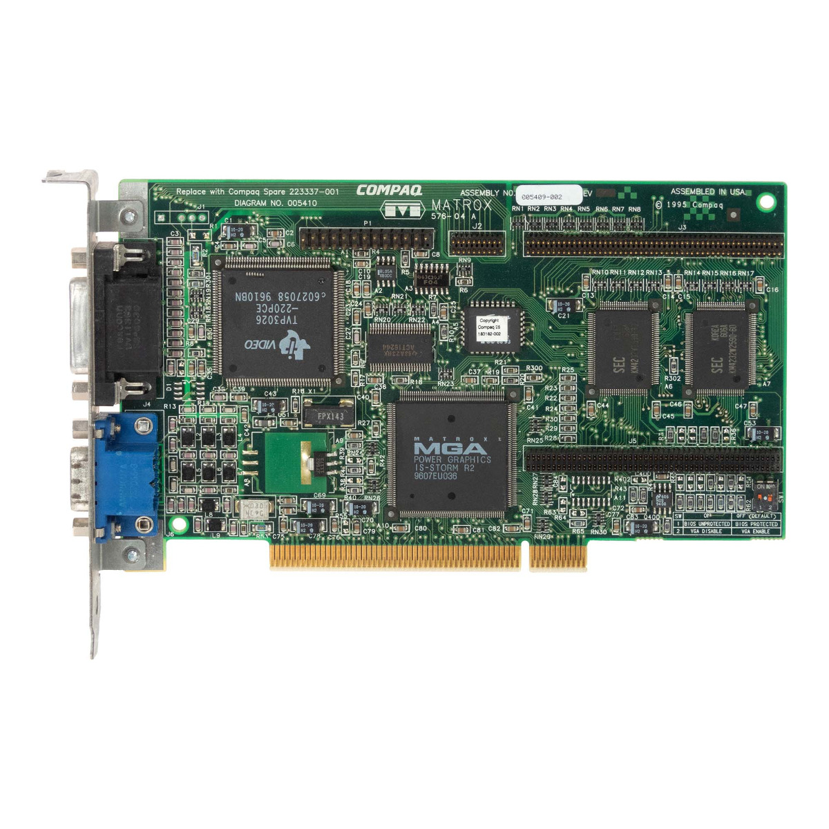 COMPAQ 223337-001 MATROX MGA IS-Storm R2 2 Mo 576-04 A PCI WRAM