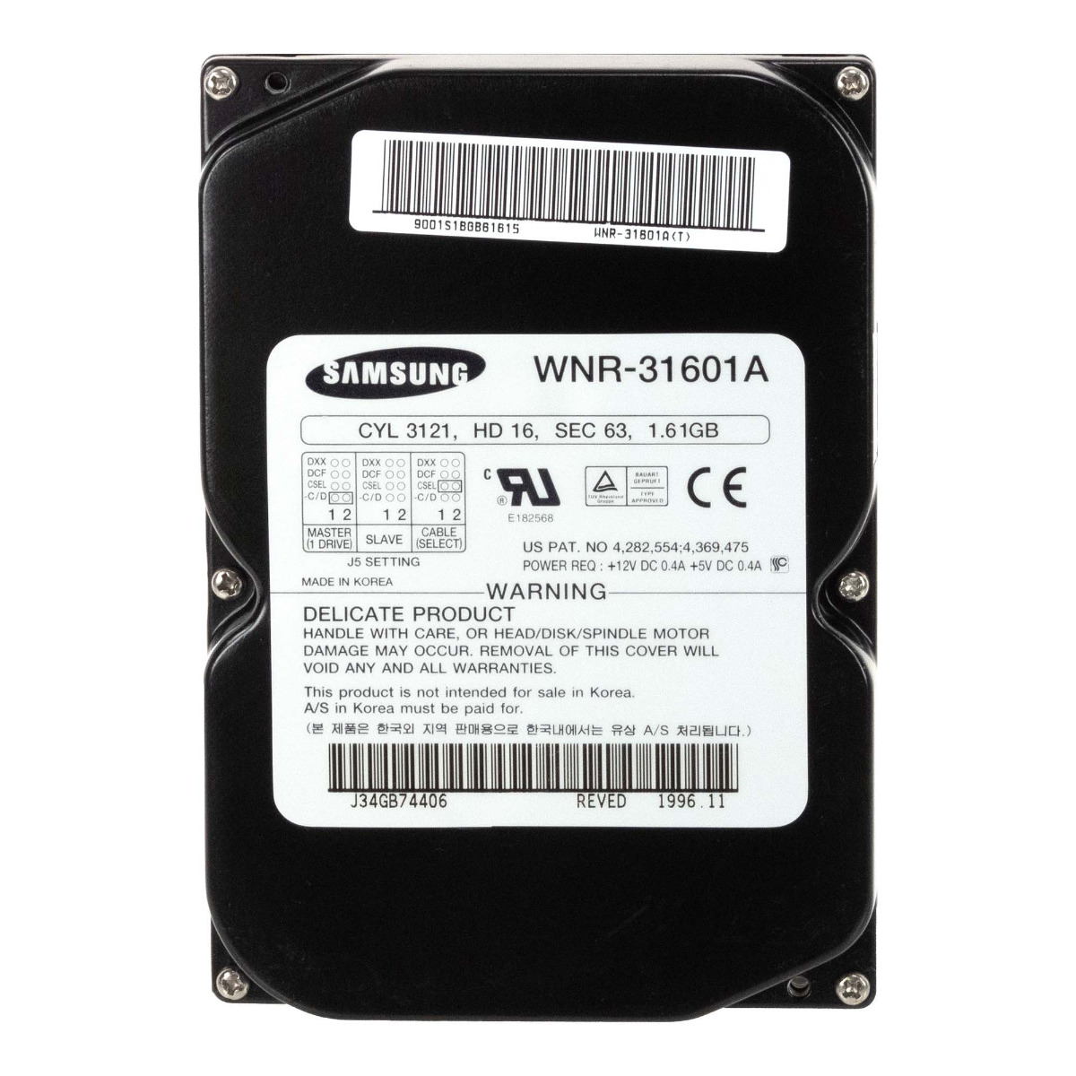 SAMSUNG WINNER 1,61 Go 5.4K ATA 3.5'' WNR-31601A