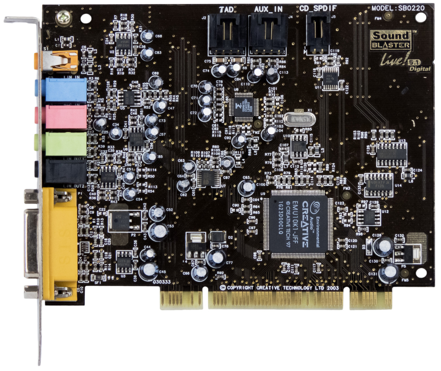 CREATIVE SOUND BLASTER LIVE 5.1 DIGITAL SB0220 PCI