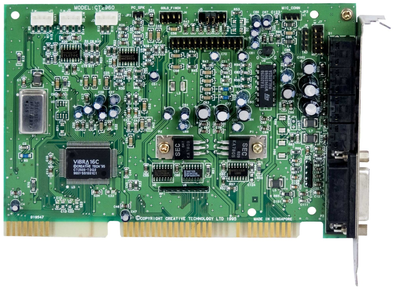 CREATIVE CT2960 Sound Blaster 16 Carte son ISA 16 bits