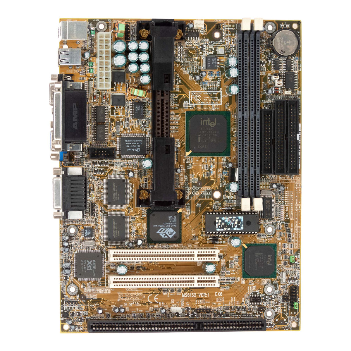 MSI MS-6132 EX6 MS6132 SLOT 1 SDRAM RAGE PRO TURBO PCI ISA mATX