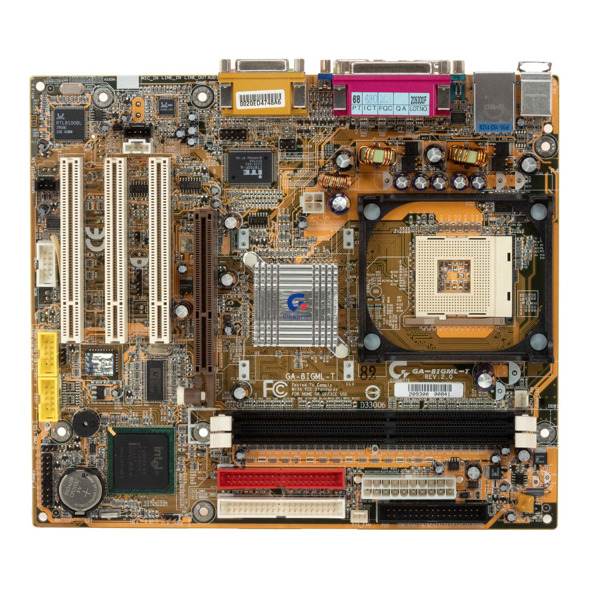 GIGABYTE GA-8IGML-T SOCKET 478 DDR AGP PCI mATX