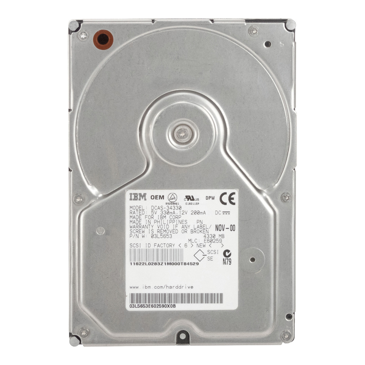 IBM 03L5653 4.3 Go 5.4K ULTRA SCSI 3,5'' DCAS-34330