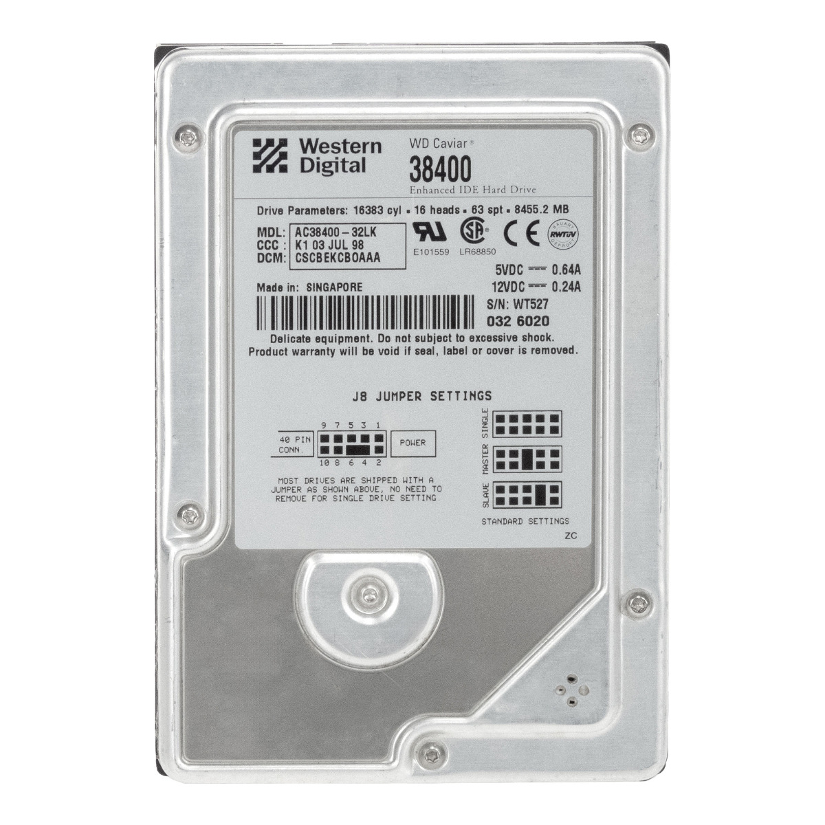 WD CAVIAR 38400 8,4 Go 5 400 tr/min ATA 3,5'' AC38400-32LK