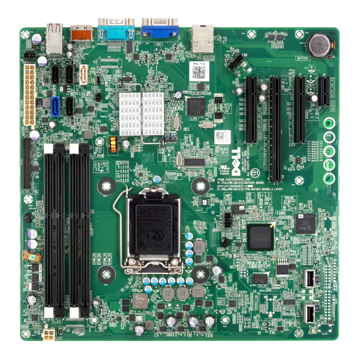 DELL 0V52N7 SOCKET LGA1156 DDR3 PCIe POWEREDGE T110