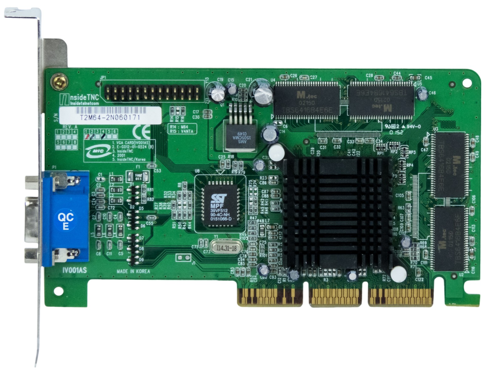 INSIDE TNC NVIDIA RIVA TNT2 M64 32MB T2M64-1N035140 IV001AS