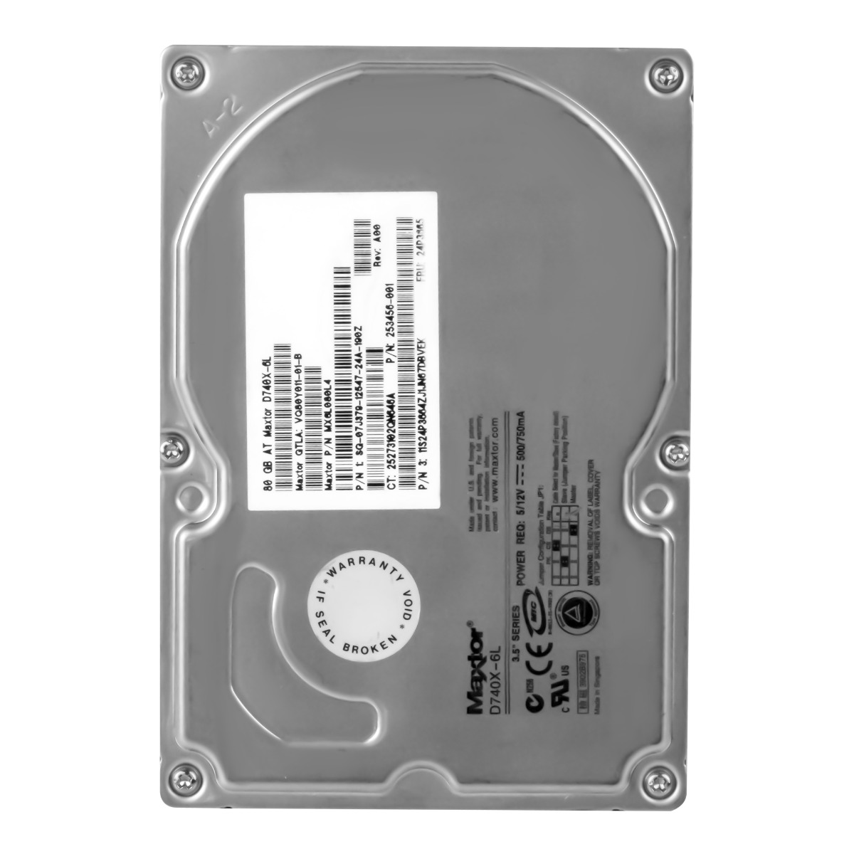 HP 253456-001 80 Go 7200 tr/min 2 Mo ATA 3,5'' D740X-6L