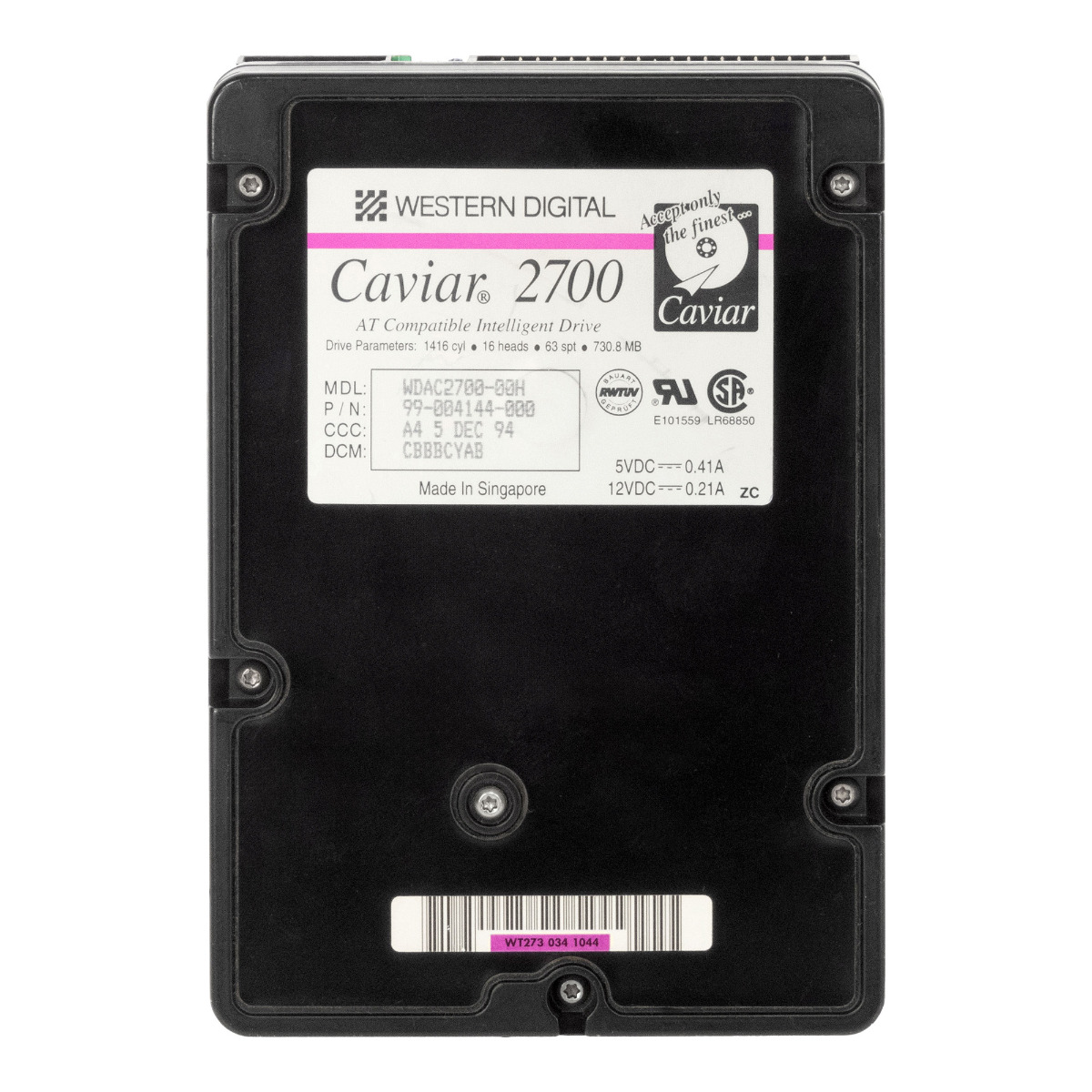 WD CAVIAR 2700 730,8 Mo 4 400 tr/min ATA 3,5'' WDAC2700-00H
