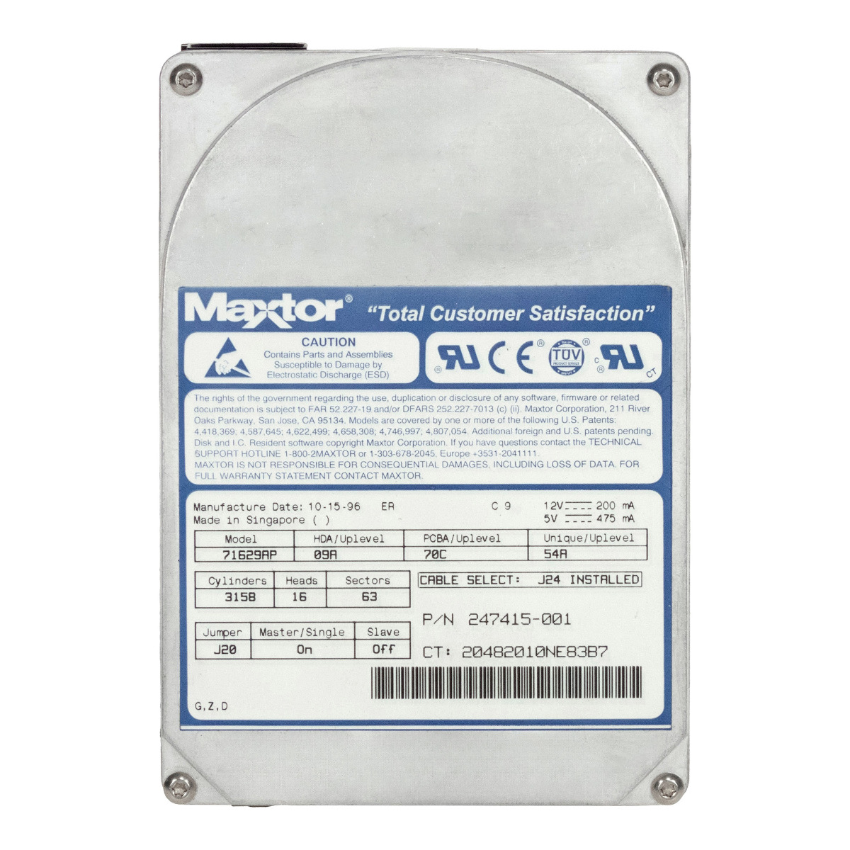 HP 247415-001 1,6 Go 4 500 tr/min ATA 3,5'' 71629AP