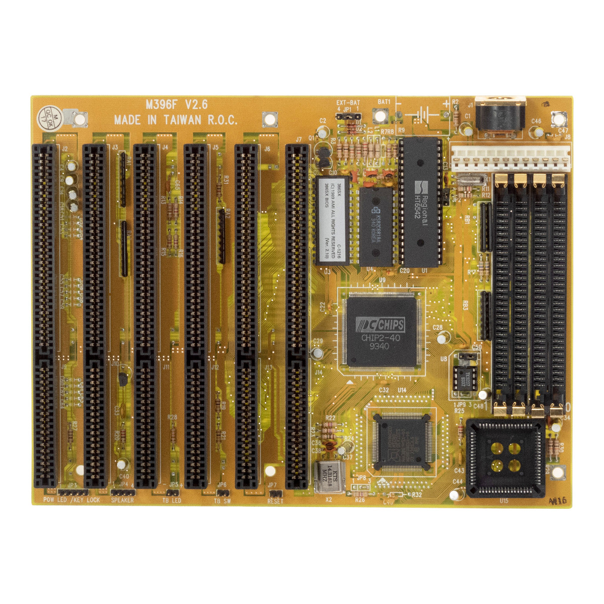 PC-CHIPS M396F V2.6 Carte mère avec CPU intégré AMD NG80386SX-40 SIMM ISA Baby-AT