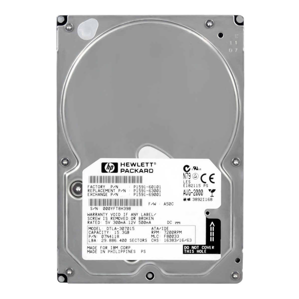 HP P1591-60101 15,3 Go 7,2K 2 Mo ATA 3,5'' DTLA-307015