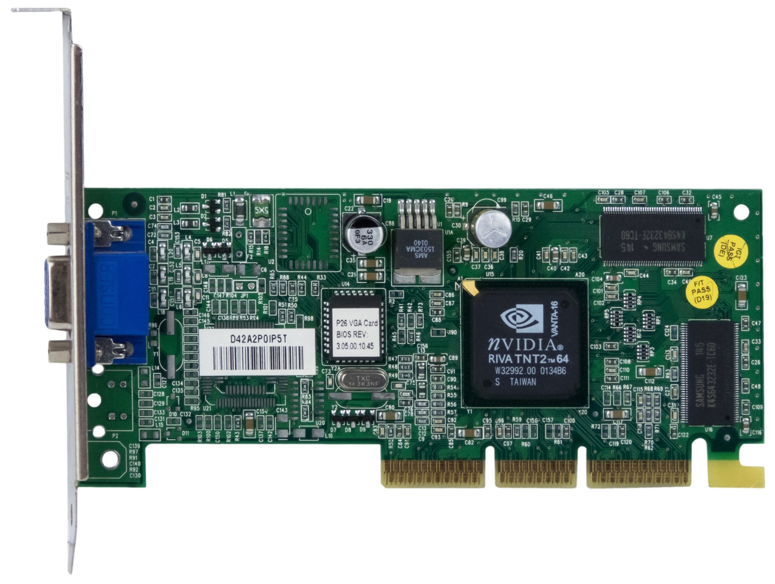 NVIDIA RIVA TNT2 M64 16 Mo VANTA-16 180-P0026-0000-B