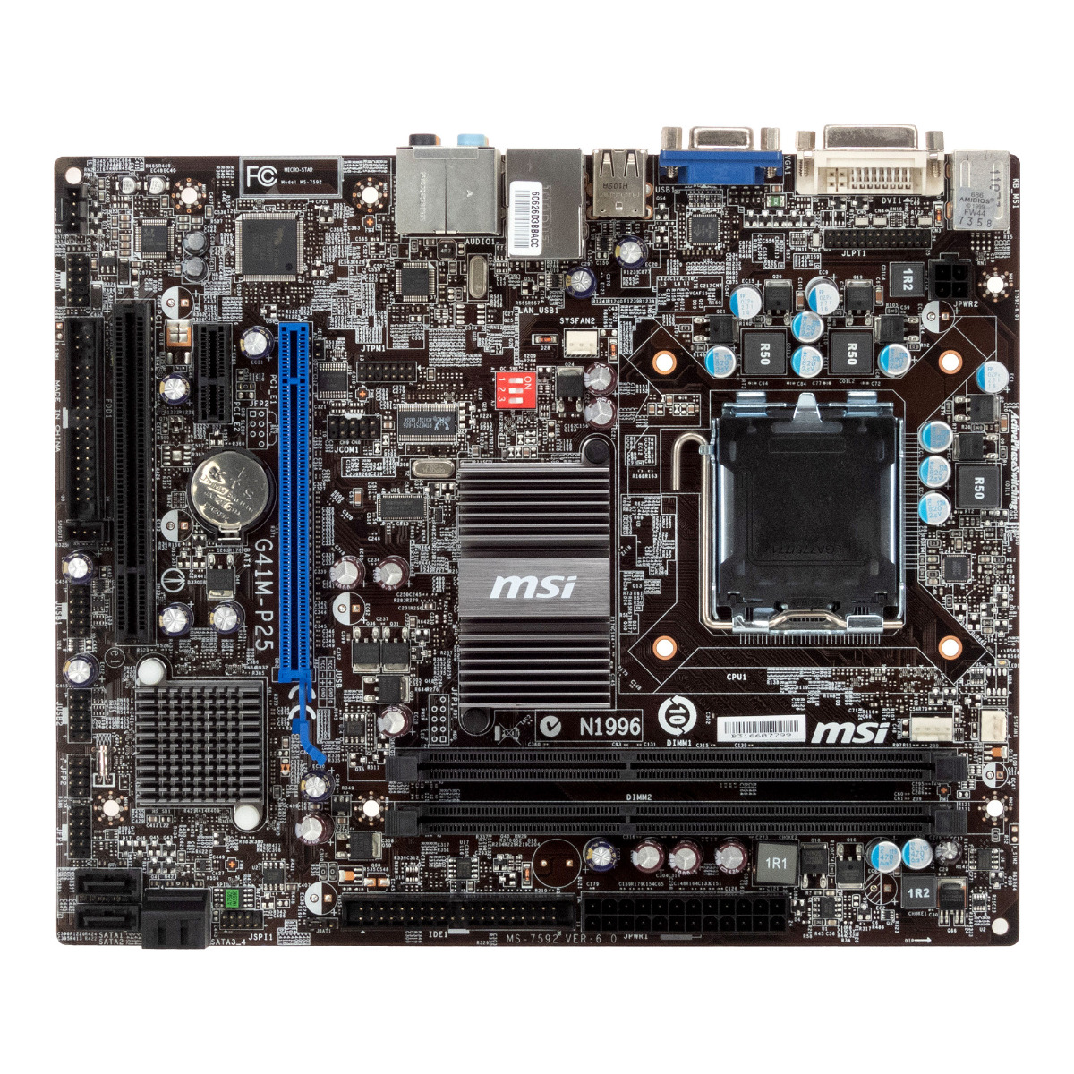 MSI MS-7592 VER: 6.0 G41M-P25 SOCKET LGA775 DDR3 PCI PCIe mATX