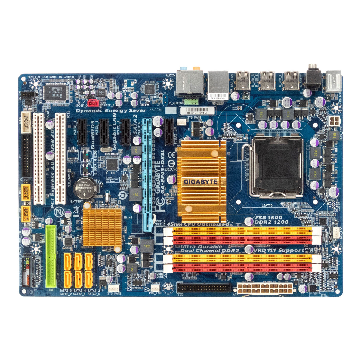 GIGABYTE GA-EP45-DS3L REV:1.0 SOCKET LGA775 DDR2 PCIe PCI ATX