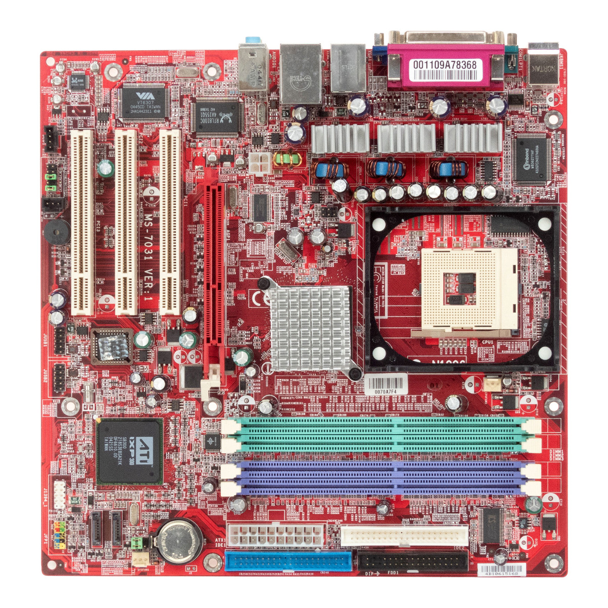 MSI MS-7031 VER:1 SOCKET 478 DDR AGP PCI mATX