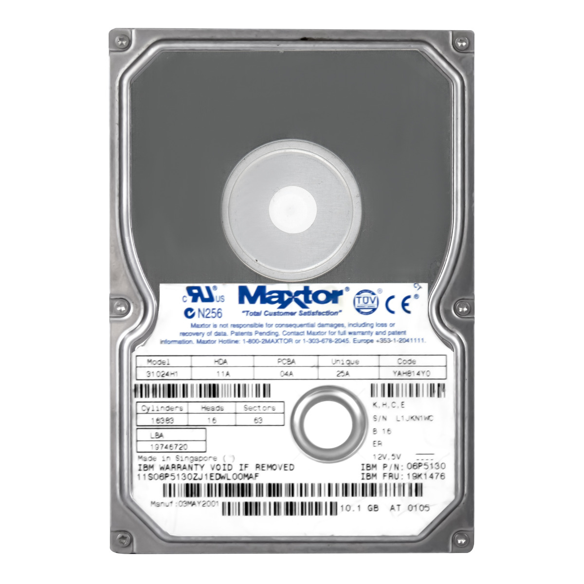 MAXTOR DiamondMax VL 40 10 Go 5 400 tr/min 2 Mo ATA 3,5'' 31024H1