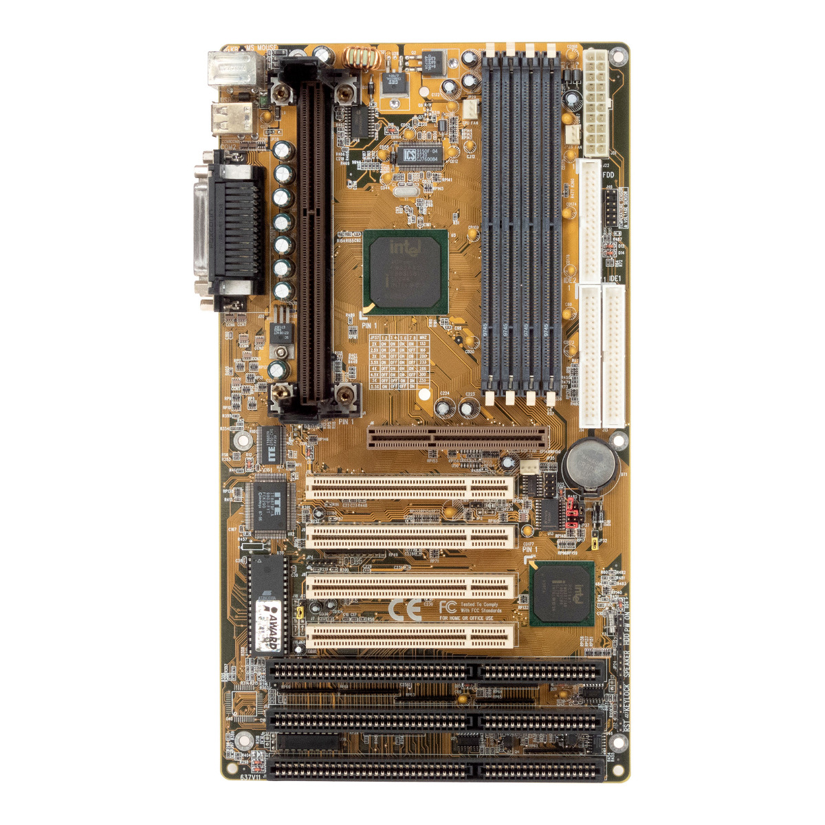 SHUTTLE HOT-637 Ver 1.x 637V11 SLOT 1 SDRAM AGP PCI ISA ATX