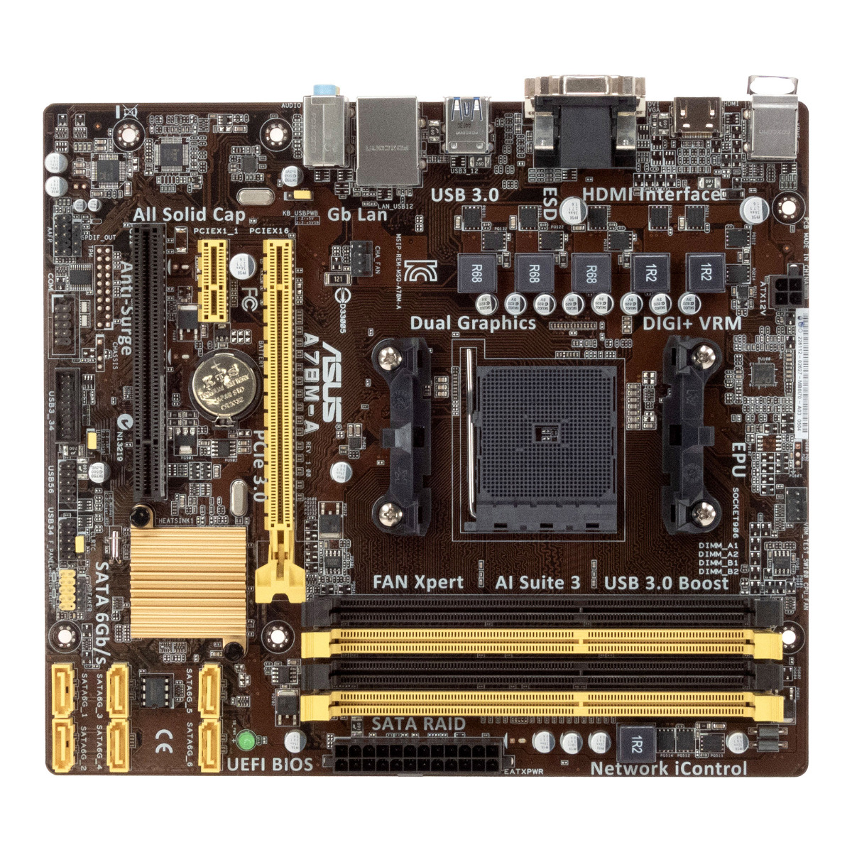 ASUS A78M-A SOCKET FM2+ DDR3 PCIe PCI SATA mATX