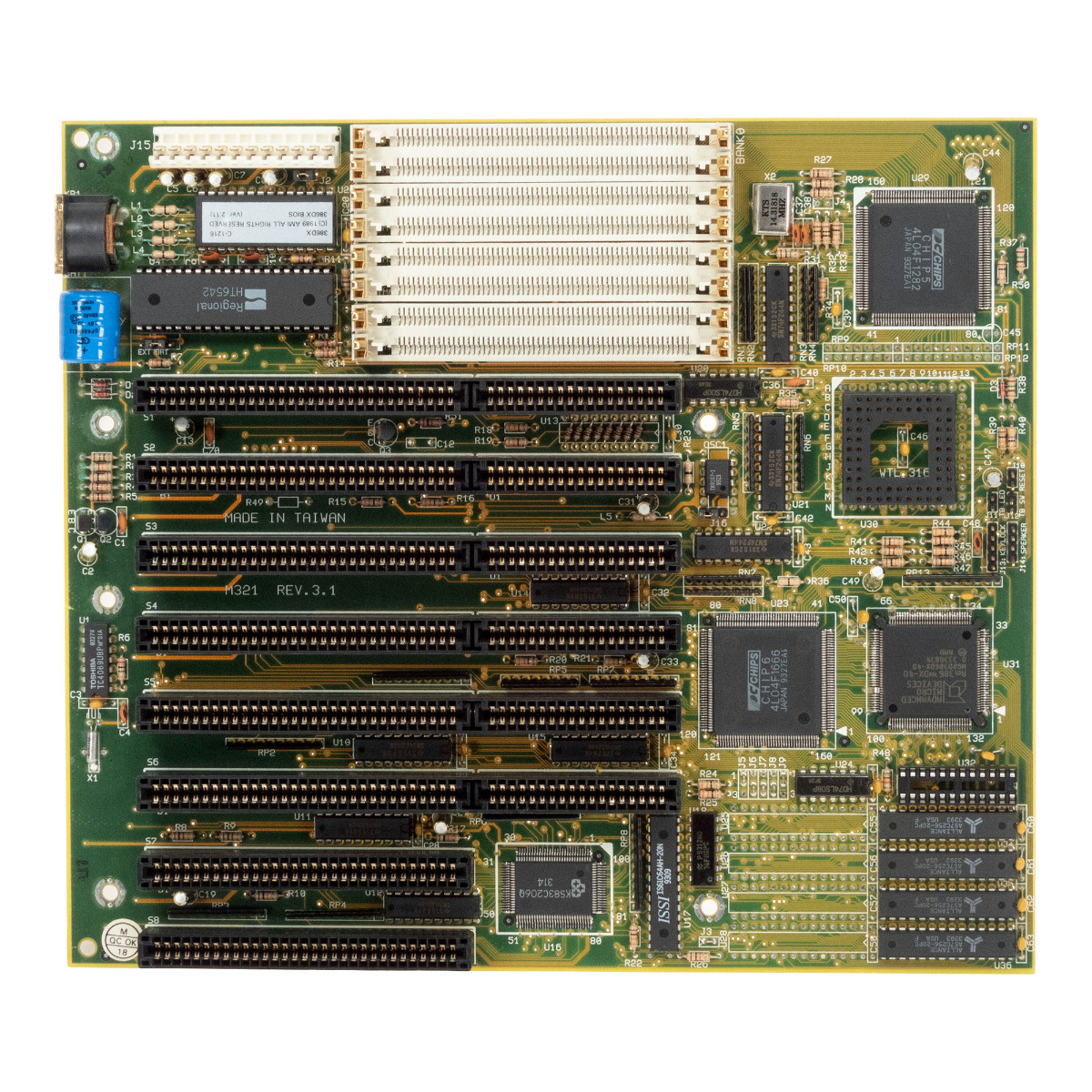 PC CHIPS M321 Révision 3.x AMD Am386 DX-40 SIMM ISA Baby-AT