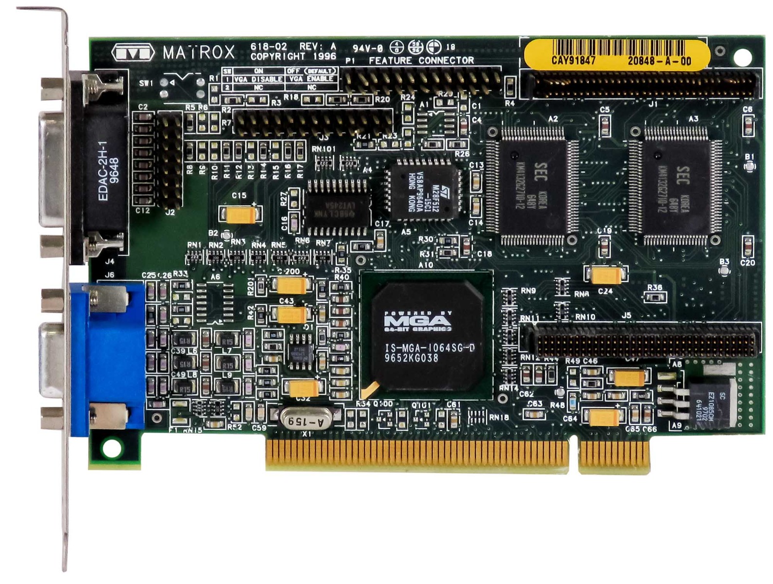 Matrox Mystique MGA-1064SG 2MB MGA-MYST/2/GAT PCI