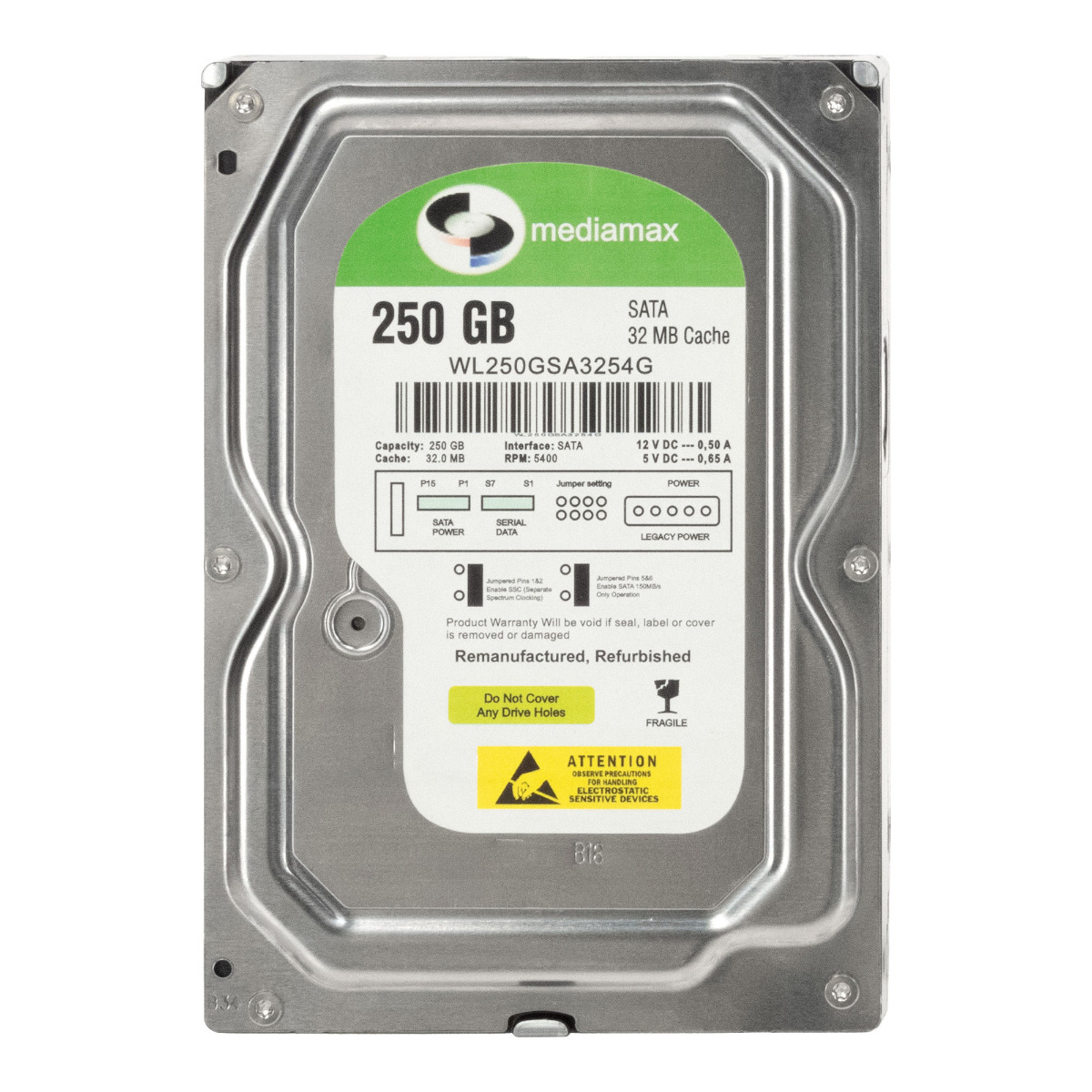 MEDIAMAX 250 Go 5.4K 32 Mo SATA II 3,5'' WL250GSA3254G