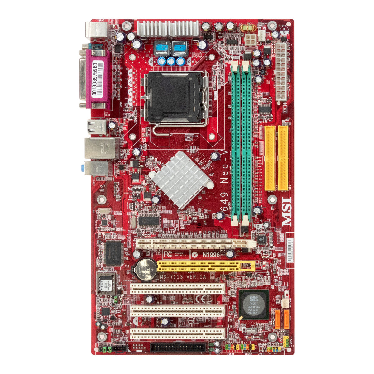 MSI MS-7113 VER:1A 649 Neo-V SOCKET LGA775 DDR AGP PCIe PCI ATX
