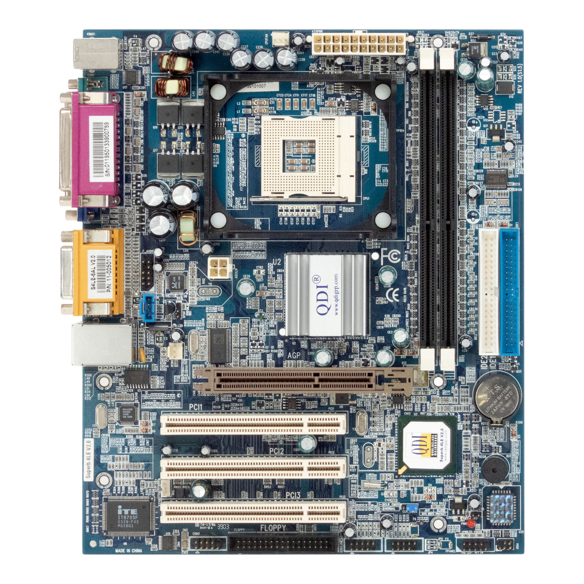 QDI SUPERB 4LE V2.0 S4LE-6AL SOCKET 478 DDR AGP PCI mATX