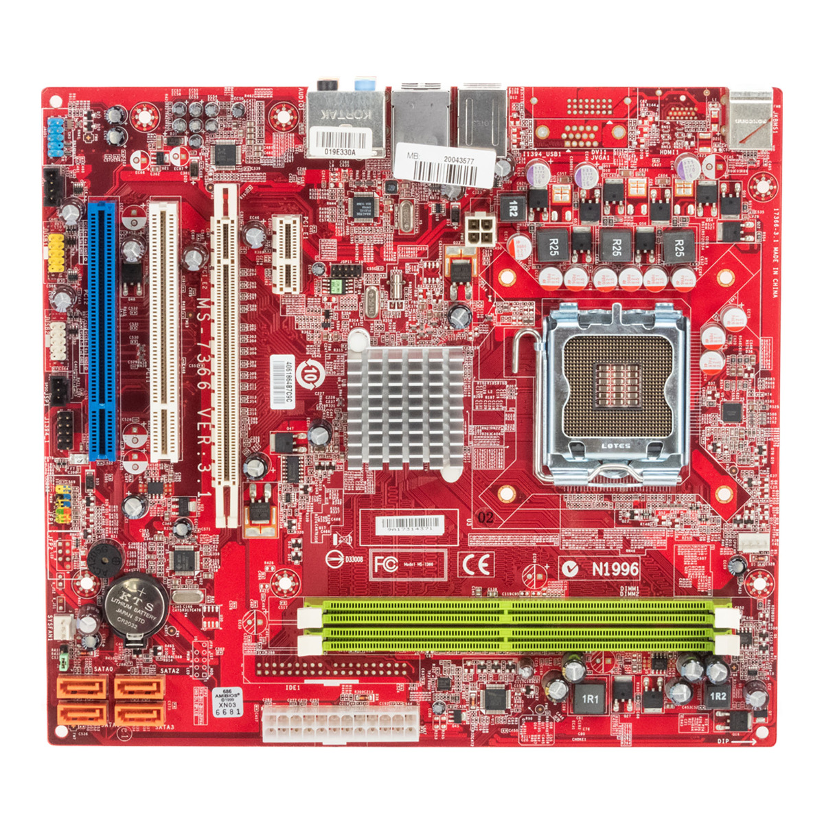 MSI MS-7366 VER: 3.1 SOCKET LGA775 DDR2 PCI PCIe mATX