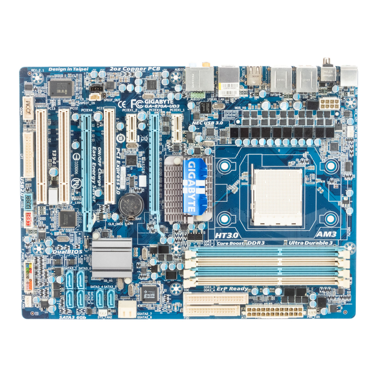 GIGABYTE GA-870A-UD3 RÉV. 2.1 SOCKET AM3 DDR3 PCIe PCI SATA IDE ATX
