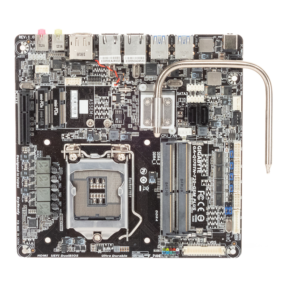 WERTH SYSTEMS ST-520 CARTE MÈRE SOCKET 1151 DDR4 SO-DIMM + INTEL G4400 + 2x 2 Go RAM