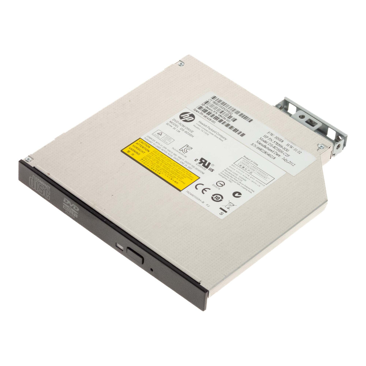 HP DS-8D3SH 481428-001 578599-H30 Lecteur DVD-ROM SATA Slim