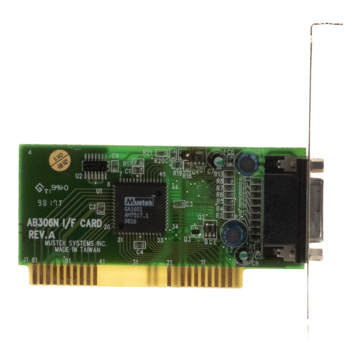MUSTEK AB306N I/F SCANNER CONTROLLER ISA CARD