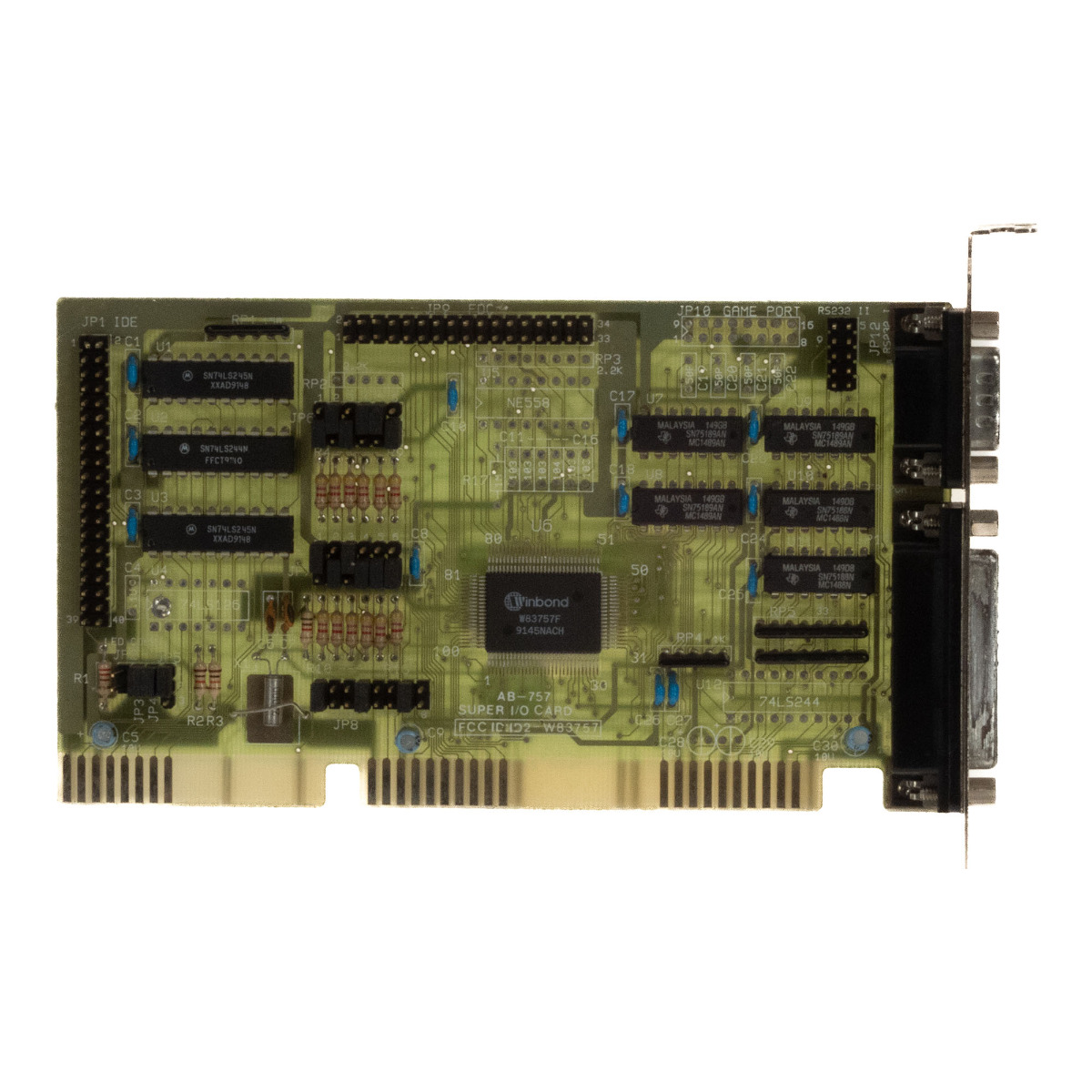 WINBOND AB-757 ID2-W83757 MULTI-I/O IDE FDD COM LPT ISA CARD