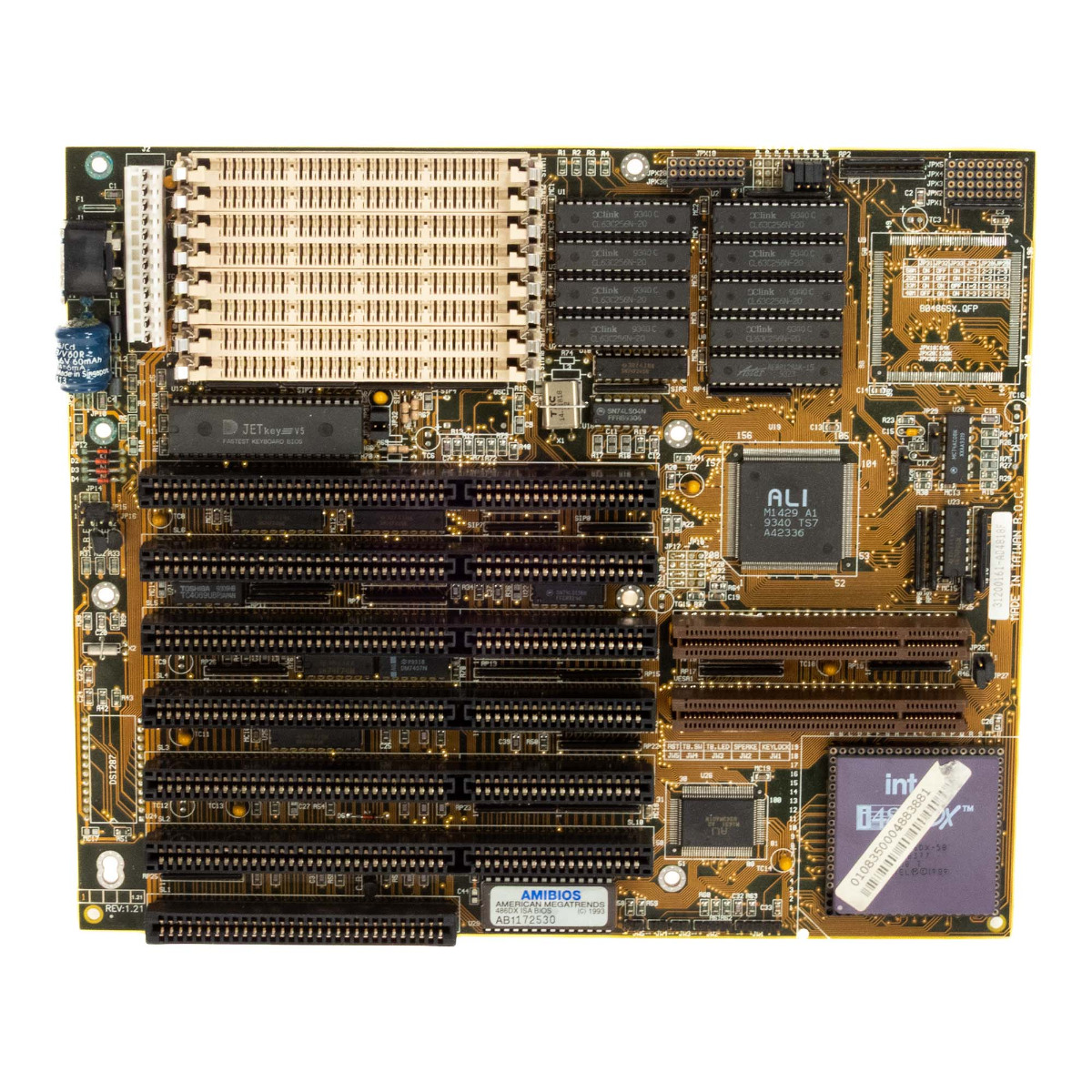 ABIT AB-AD4 SOCKET 1 PGA169 SIMM ISA VLB Baby-AT + processeur INTEL i486 DX
