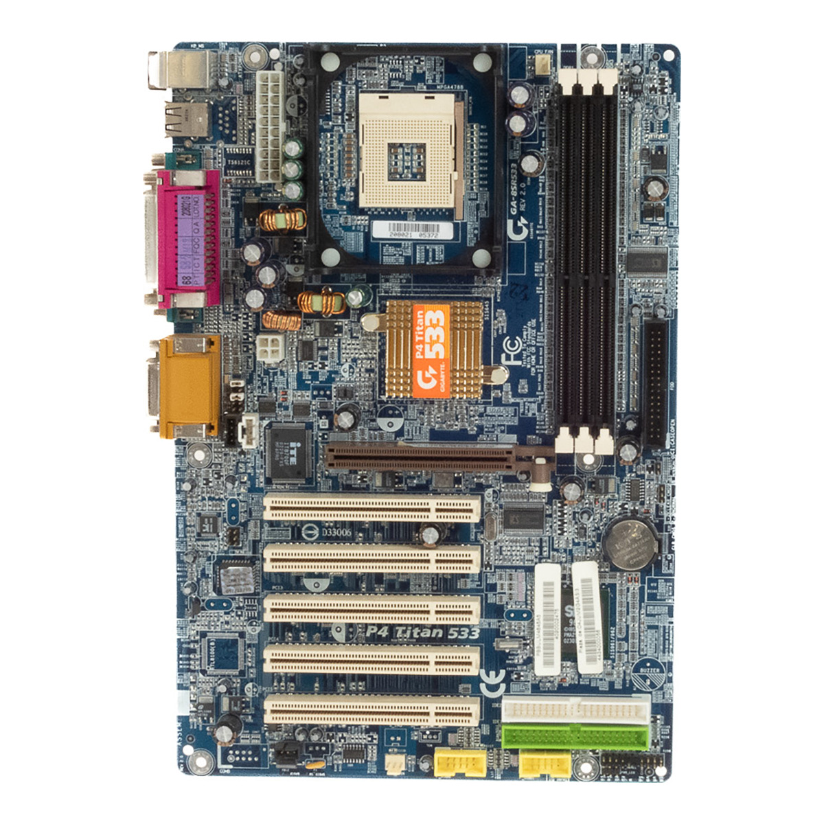 GIGABYTE GA-8SR533 REV:2.x SOCKET 478 DDR AGP PCI IDE ATX