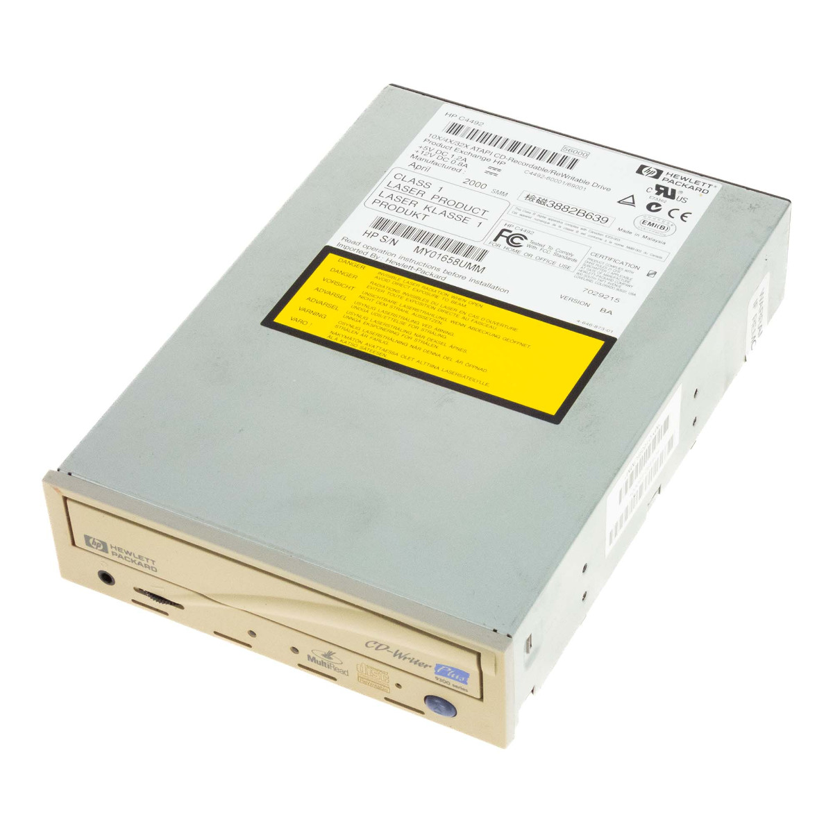 Lecteur graveur CD enregistrable/réinscriptible HP C4492-56000 IDE 5,25''