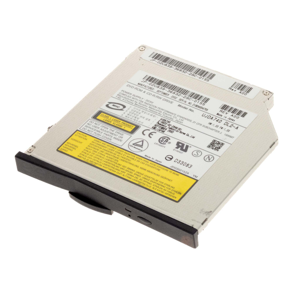 DELL 02U839 UJDA740 DL2-A Graveur CD-RW/Lecteur DVD-ROM Combo IDE Slim