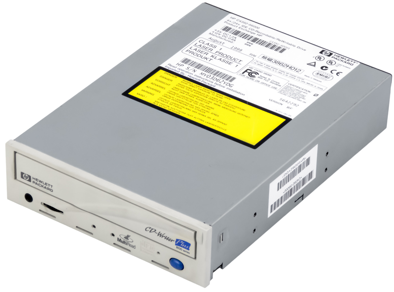 HP CD-WRITER PLUS 8100 Graveur CD-R/RW 4x/24x ATA C4392-56000