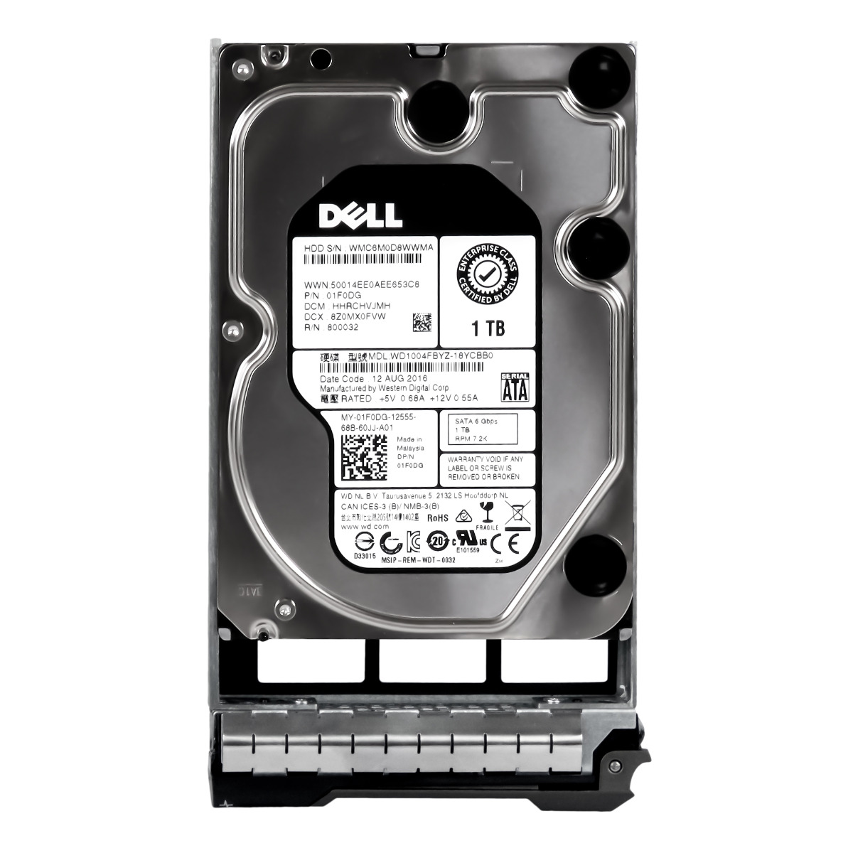 DELL 01F0DG 1 To 7 200 tr/min 128 Mo SATA III 3,5'' WD1004FBYZ