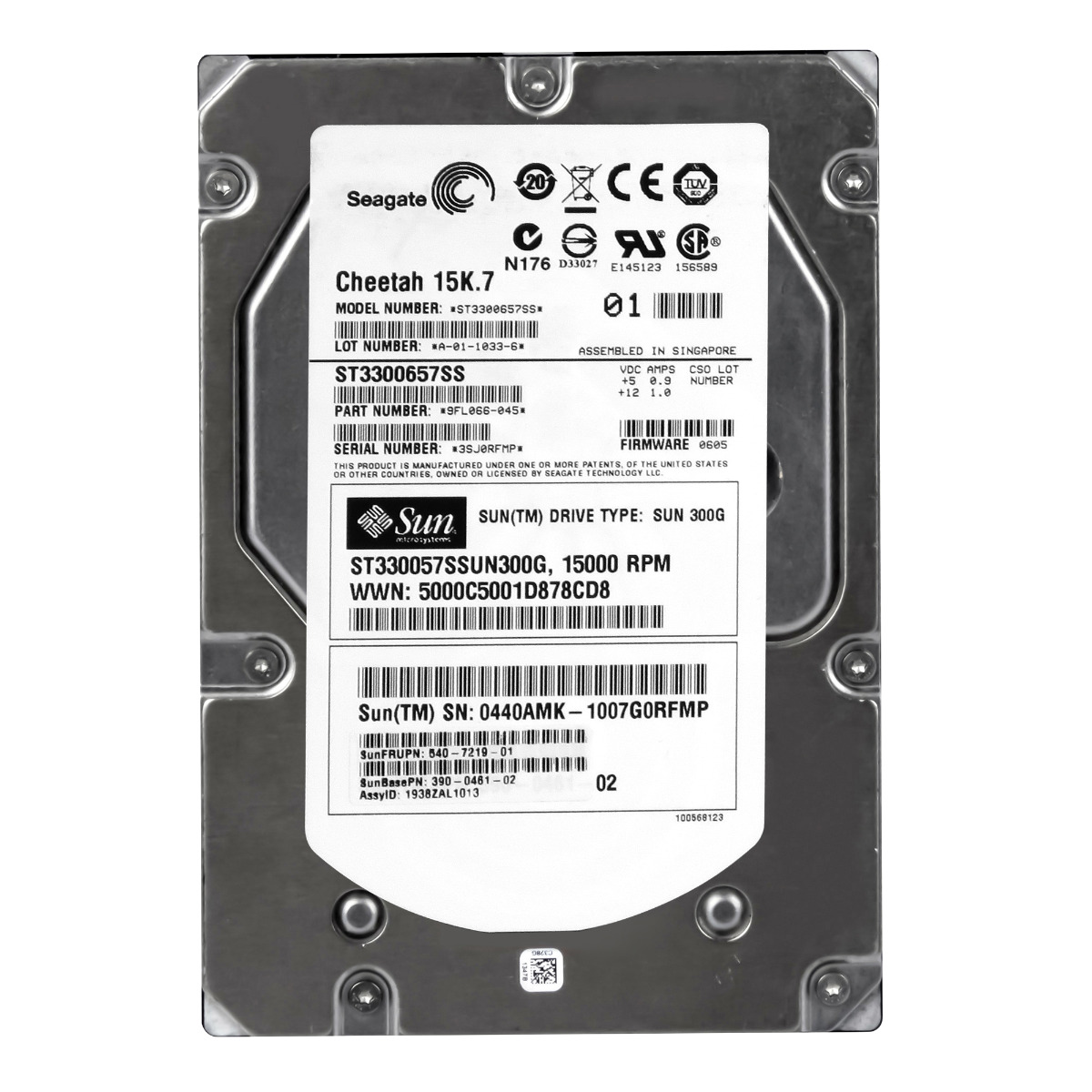 SUN 540-7219-01 300 Go SAS-2 15 000 tr/min 16 Mo 3,5'' ST330057SSUN300G