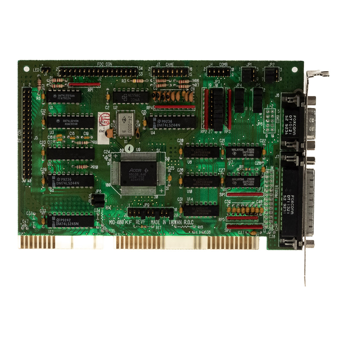 Carte multi-I/O ACER MIO-400 KF REV F 2x COM, LPT, GAME, HDD, FDD