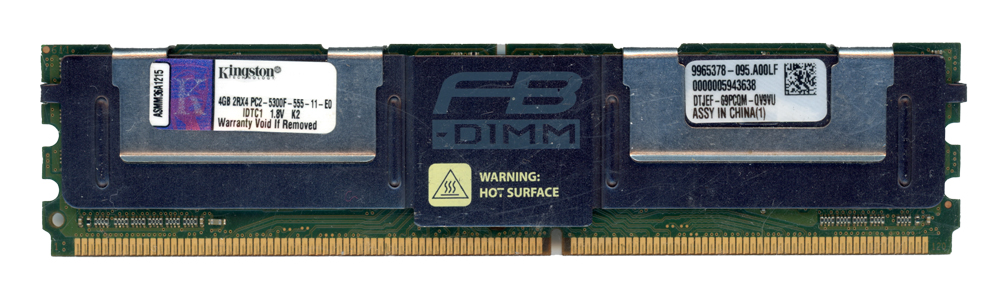 KINGSTON 4 Go DDR2 2Rx4 PC2-5300F 667 MHz FULLY BUFFERED ECC avec radiateur
