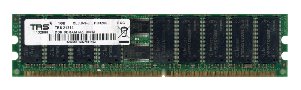 TRS 1GB DDR PC3200R 400MHz TRS21214 ECC REGISTERED