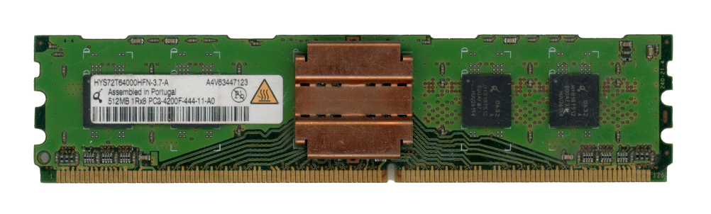 QIMONDA 512 Mo DDR2 1Rx8 PC2-4200F 533 MHz HYS72T64000HFN-3.7-A ECC FULLY BUFFERED