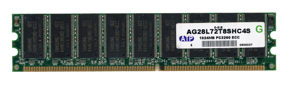 ATP 1 Go DDR PC3200 400 MHz AG28L72T8SHC4S ECC UNBUFFERED