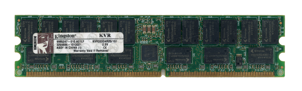 KINGSTON 1 Go DDR PC2700R KVR333D4R25/1GI 9965247-010.A01LF ECC REGISTERED