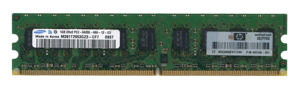 SAMSUNG 1 Go DDR2 2Rx8 PC2-6400E 800 MHz M391T2953GZ3-CF7 ECC UNBUFFERED