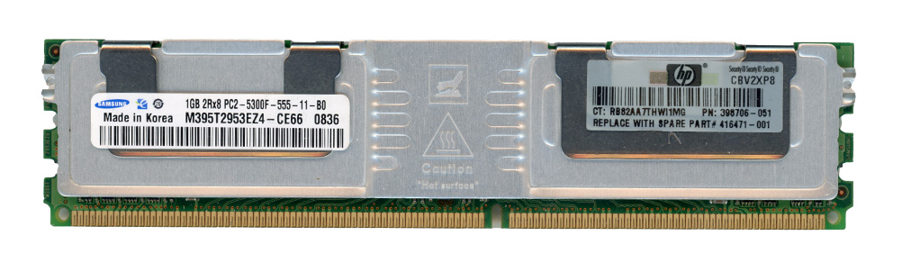 SAMSUNG 1 Go DDR2 2Rx8 PC2-5300F 667 MHz M395T2953EZ4-CE66 ECC FULLY BUFFERED